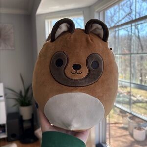 Tanuki the adopt me! roblox pet Squishmallow Brown and Cream NWOT 8in